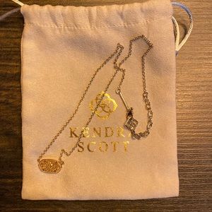 Kendra Scott gold druzy necklace.